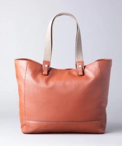 Lakeland Leather Fairfield Tote Handbag Tan Brown