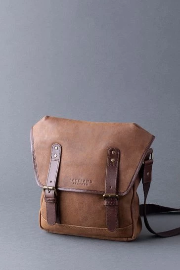 Lakeland Leather Brown Hawksdale Leather Reporter Bag 7 Lakeland Leather Brown Hawksdale Leather Reporter Bag - Image 5