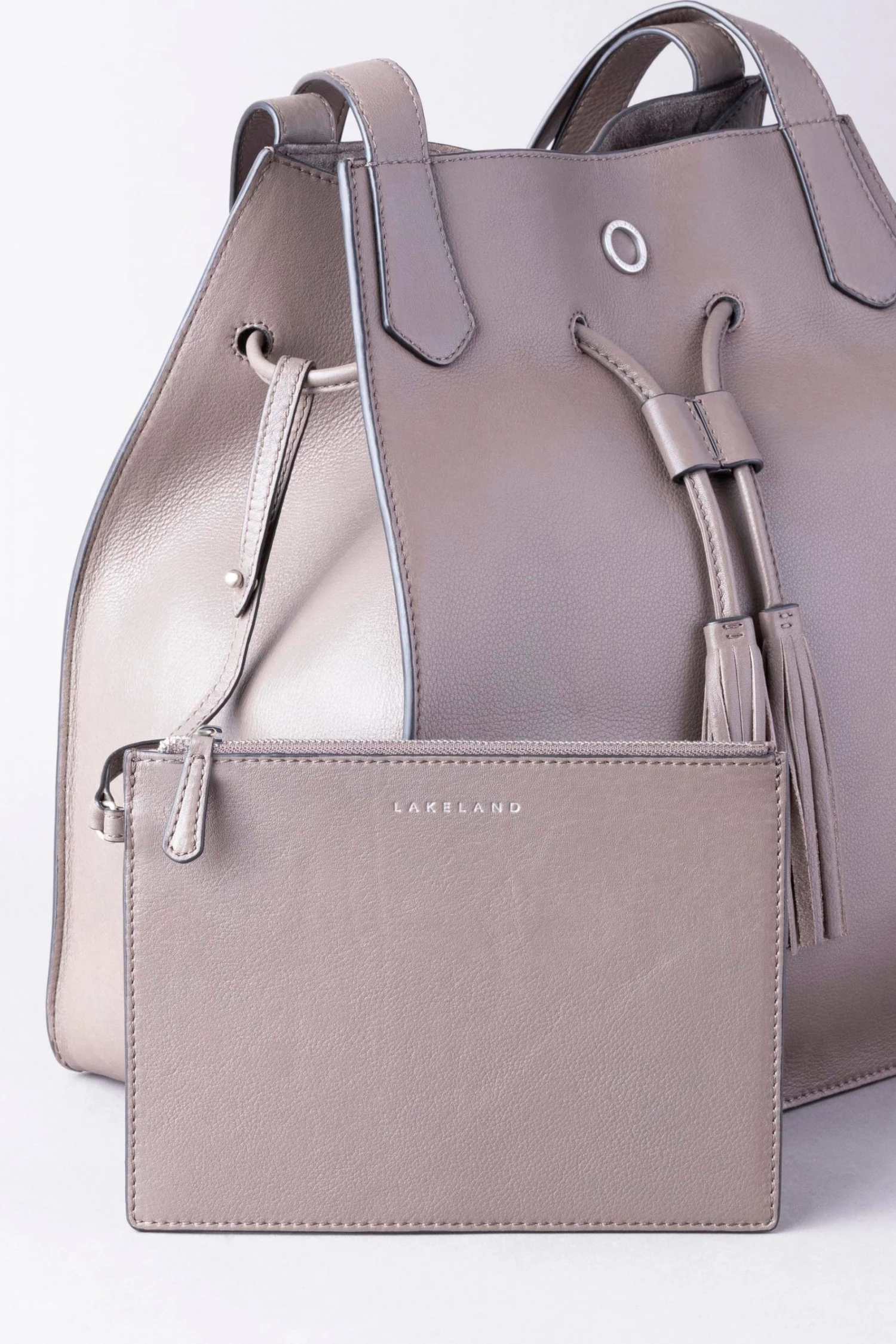 Lakeland Leather Wasdale Leather Tote Bag Grey 5 Lakeland Leather Wasdale Leather Tote Bag Grey - Image 3
