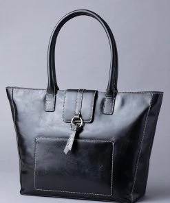 Lakeland Leather Birthwaite Leather Shopper Bag Black