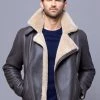 Lakeland Leather Brown Hurricane Sheepskin Aviator Jacket -Lakeland Leather Sales unnamed file 332