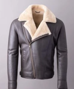 Lakeland Leather Brown Hurricane Sheepskin Aviator Jacket -Lakeland Leather Sales unnamed file 338