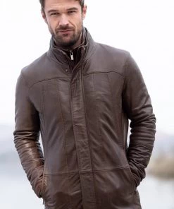 Lakeland Leather Garsdale Leather Coat Brown