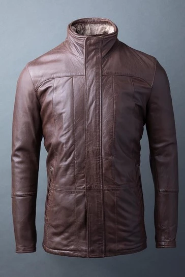 Lakeland Leather Garsdale Leather Coat Brown 8 Lakeland Leather Garsdale Leather Coat Brown - Image 6