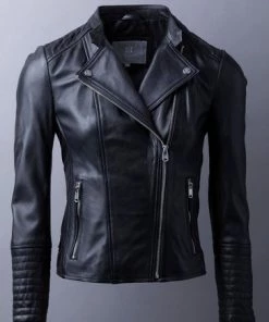 Lakeland Leather Toni Leather Biker Jacket Black -Lakeland Leather Sales unnamed file 379