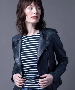 Lakeland Leather Toni Leather Biker Jacket Black -Lakeland Leather Sales unnamed file 381