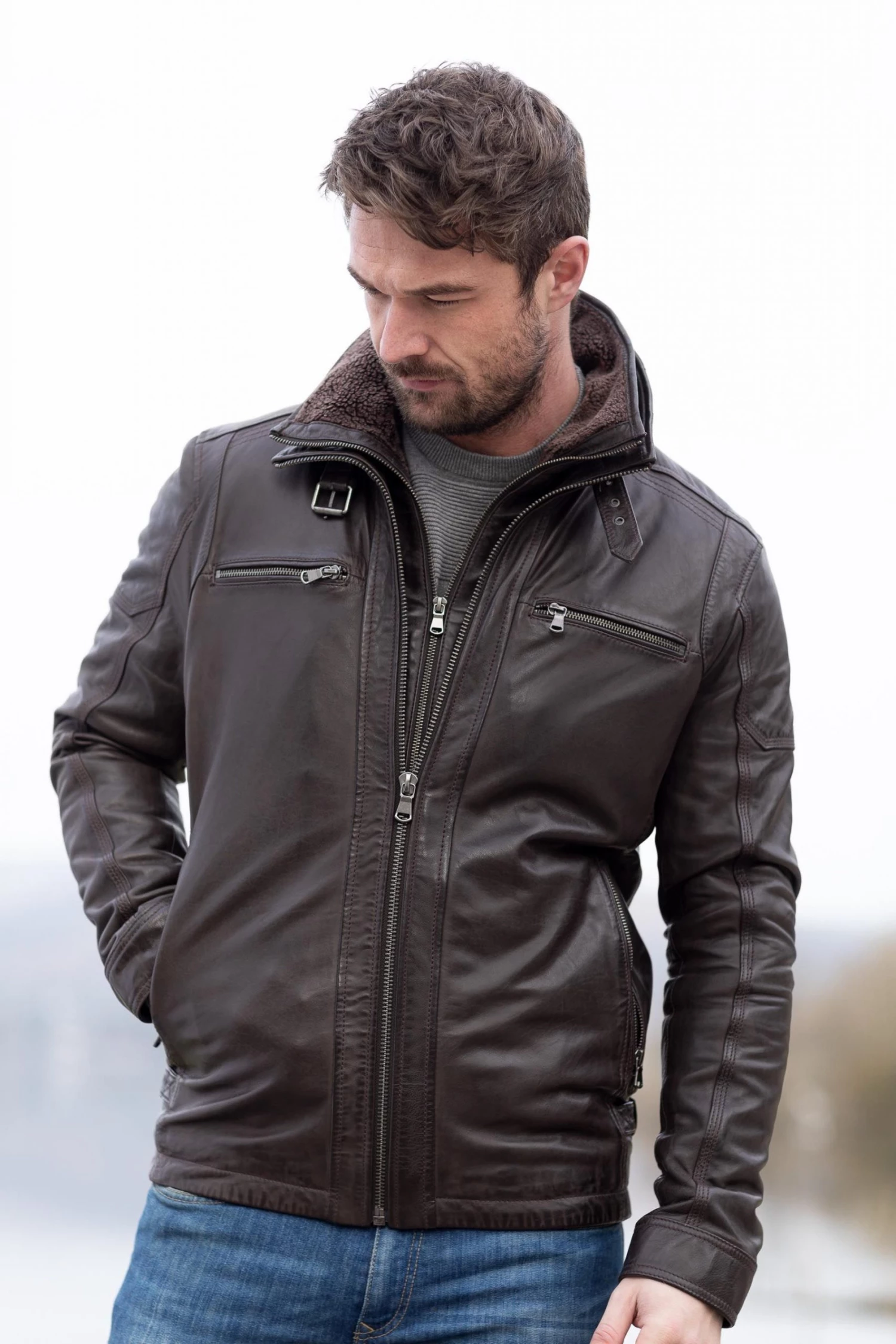 Lakeland Leather Derwent Leather Coat Nero Brown 5 Lakeland Leather Derwent Leather Coat Nero Brown - Image 3