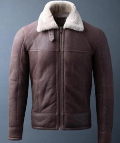 Lakeland Leather Hawker Sheepskin Flying Jacket Brown -Lakeland Leather Sales unnamed file 412