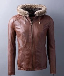 Lakeland Leather Applethwaite Hooded Leather Jacket Brown -Lakeland Leather Sales unnamed file 432