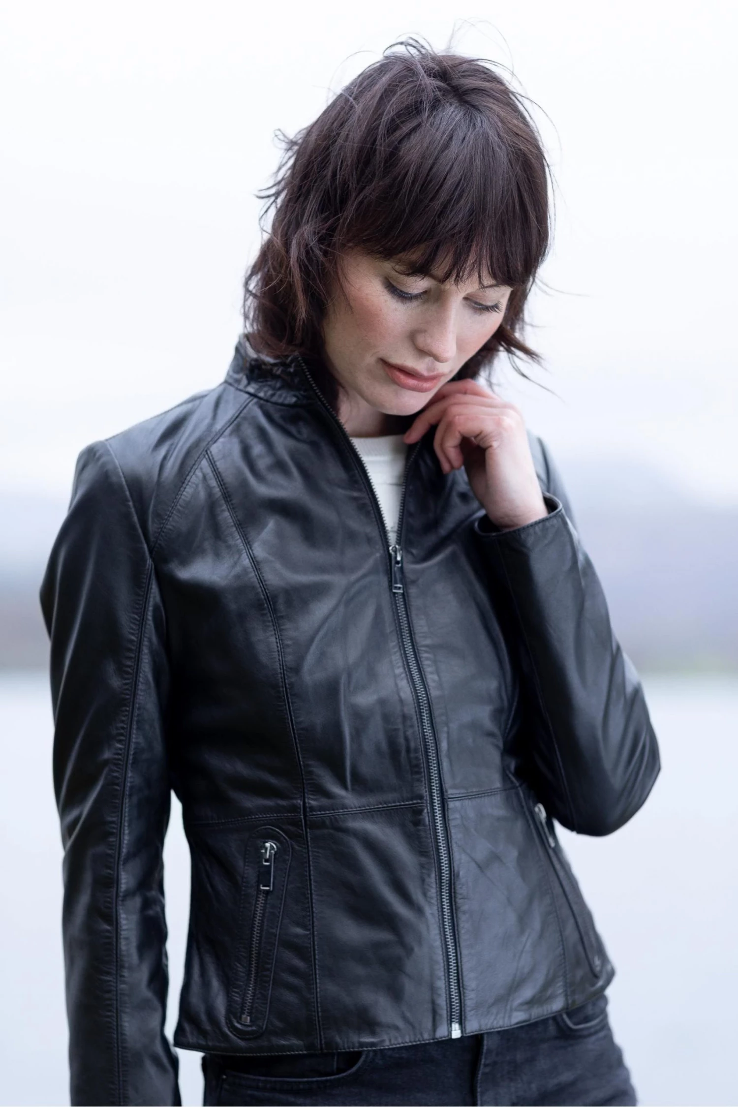 Lakeland Leather Palermo Ii Cafe Racer Black Leather Jacket 6 Lakeland Leather Palermo Ii Cafe Racer Black Leather Jacket - Image 4