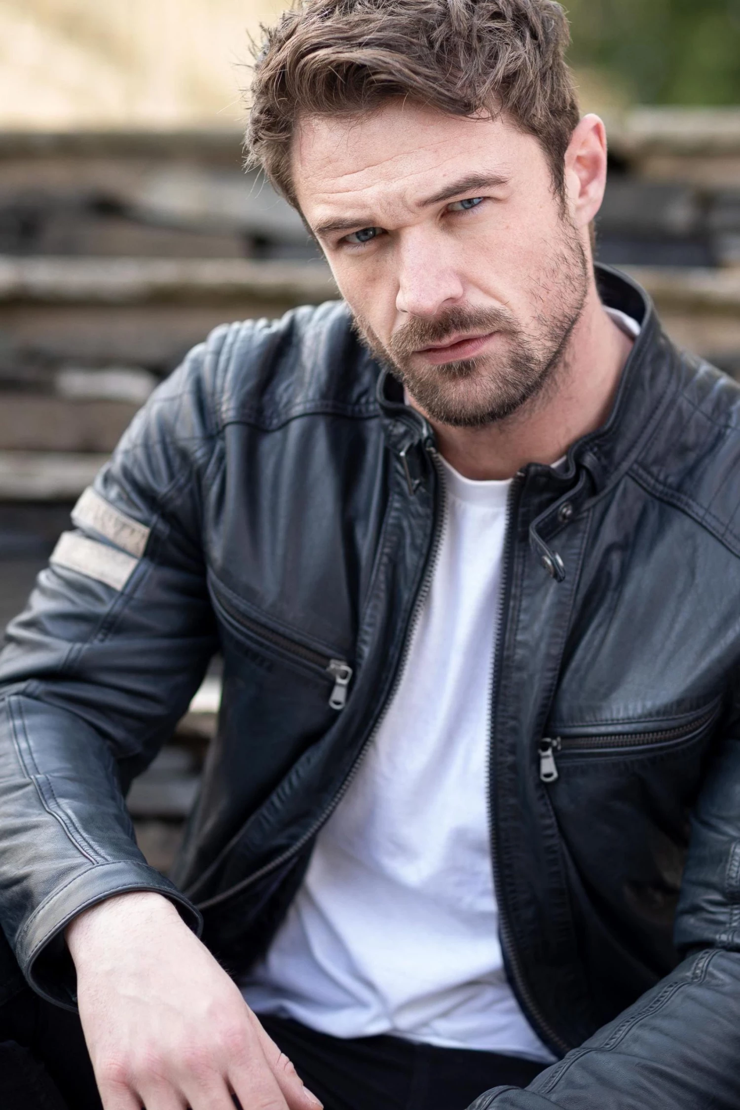 Lakeland Leather Charlie Leather Racer Jacket In Navy 5 Lakeland Leather Charlie Leather Racer Jacket In Navy - Image 3