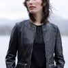 Lakeland Leather Motherby Collarless Black Leather Jacket