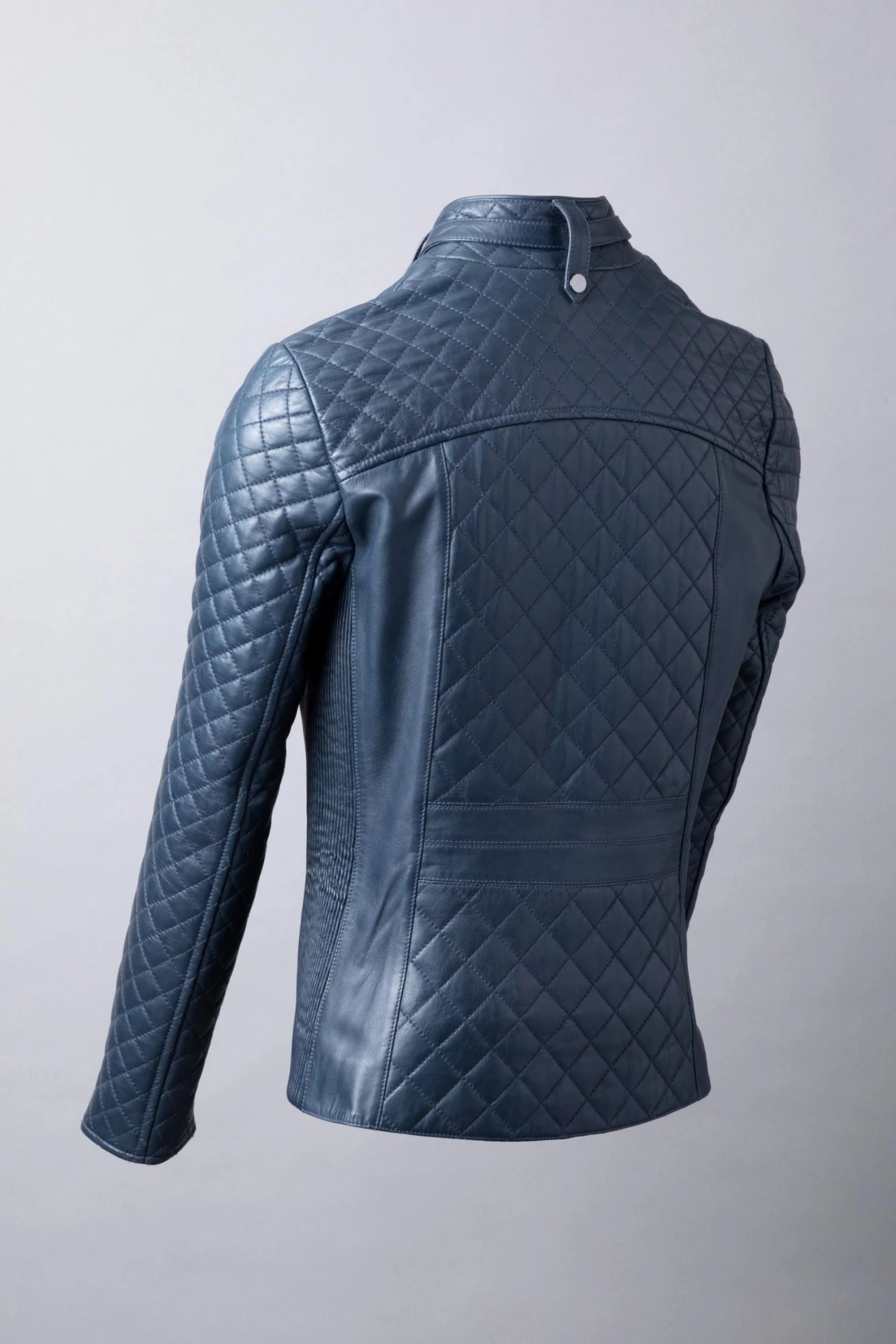 Lakeland Leather Blue Angletarn Quilted Leather Jacket 4 Lakeland Leather Blue Angletarn Quilted Leather Jacket - Image 2