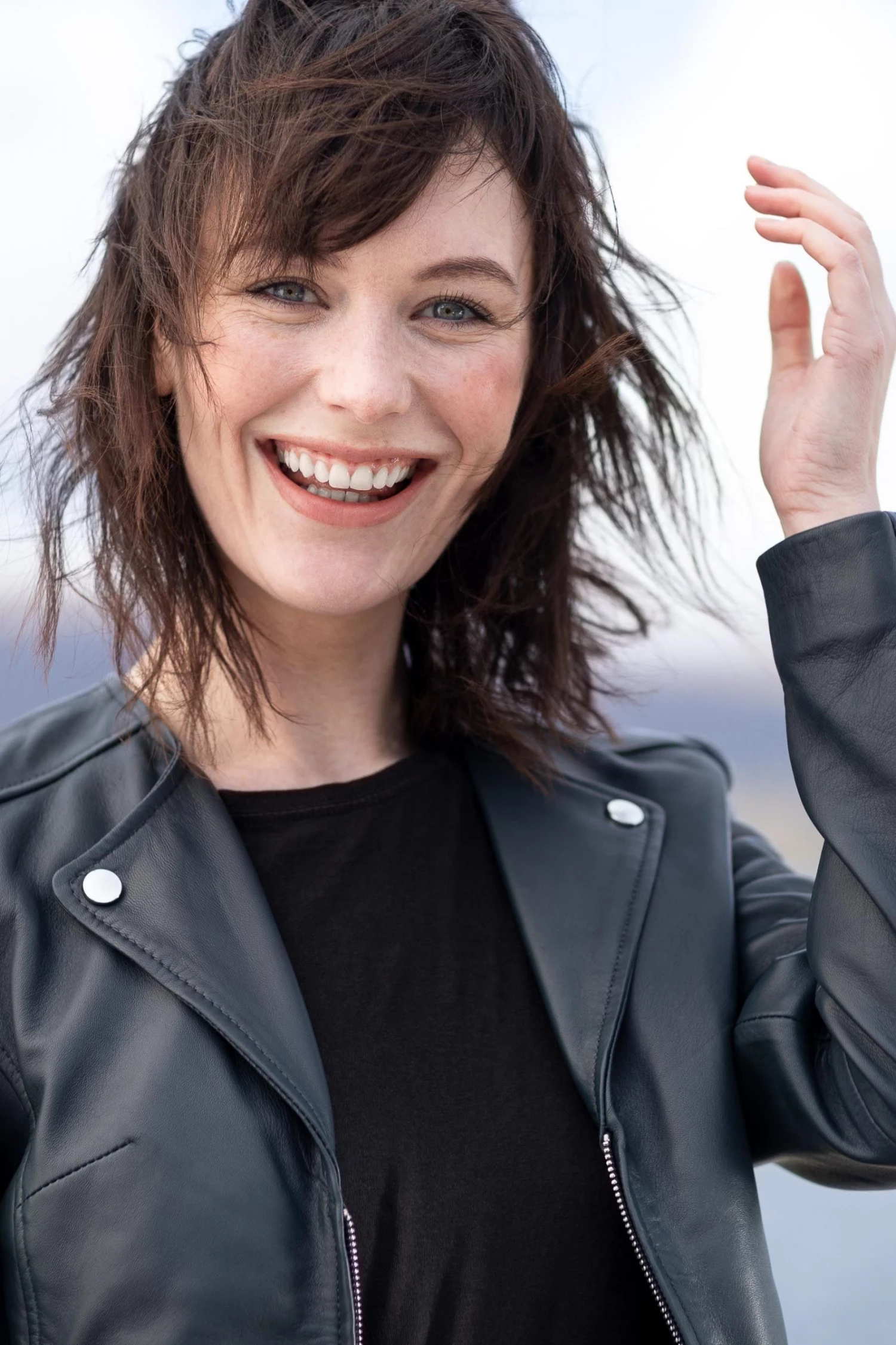 Lakeland Leather Collette Open Collar Leather Biker Jacket Parchment 8 Lakeland Leather Collette Open Collar Leather Biker Jacket Parchment - Image 6