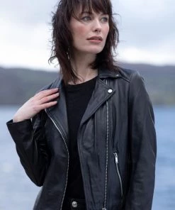 Lakeland Leather Thirlmere Leather Biker Jacket Parchment