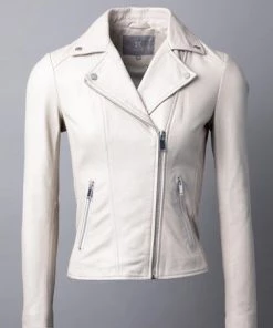 Lakeland Leather Thirlmere Leather Biker Jacket Parchment -Lakeland Leather Sales unnamed file 532