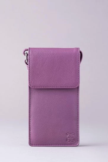 Lakeland Leather Cross-Body Phone Pouch Bag Amethyst 12 Lakeland Leather Cross-Body Phone Pouch Bag Amethyst - Image 10