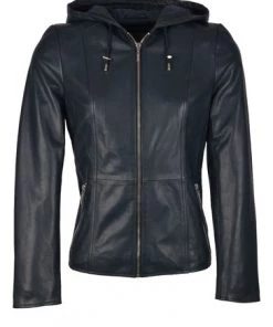 Lakeland Leather Abbeyville Hooded Leather Jacket Fresh Navy -Lakeland Leather Sales unnamed file 554