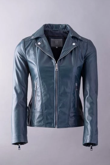 Lakeland Leather Newby Centre Zip Leather Biker Jacket Black 10 Lakeland Leather Newby Centre Zip Leather Biker Jacket Black - Image 8
