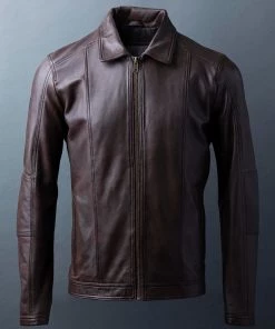 Lakeland Leather Rothay Collared Brown Leather Jacket