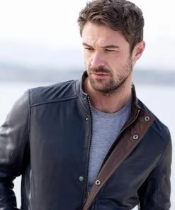 Lakeland Leather Swinside Leather Bomber Jacket In Navy -Lakeland Leather Sales unnamed file 621 scaled
