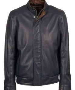 Lakeland Leather Swinside Leather Bomber Jacket In Navy -Lakeland Leather Sales unnamed file 622 scaled