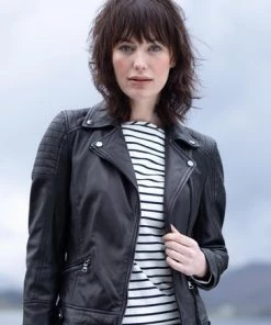 Lakeland Leather Millie Black Leather Biker Jacket -Lakeland Leather Sales unnamed file 634
