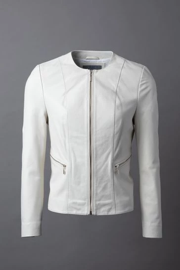 Lakeland Leather Off White Bleaberry Leather Jacket 8 Lakeland Leather Off White Bleaberry Leather Jacket - Image 6