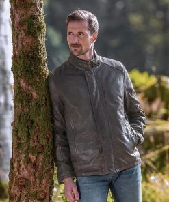 Lakeland Leather Benjamin Brown Leather Coat