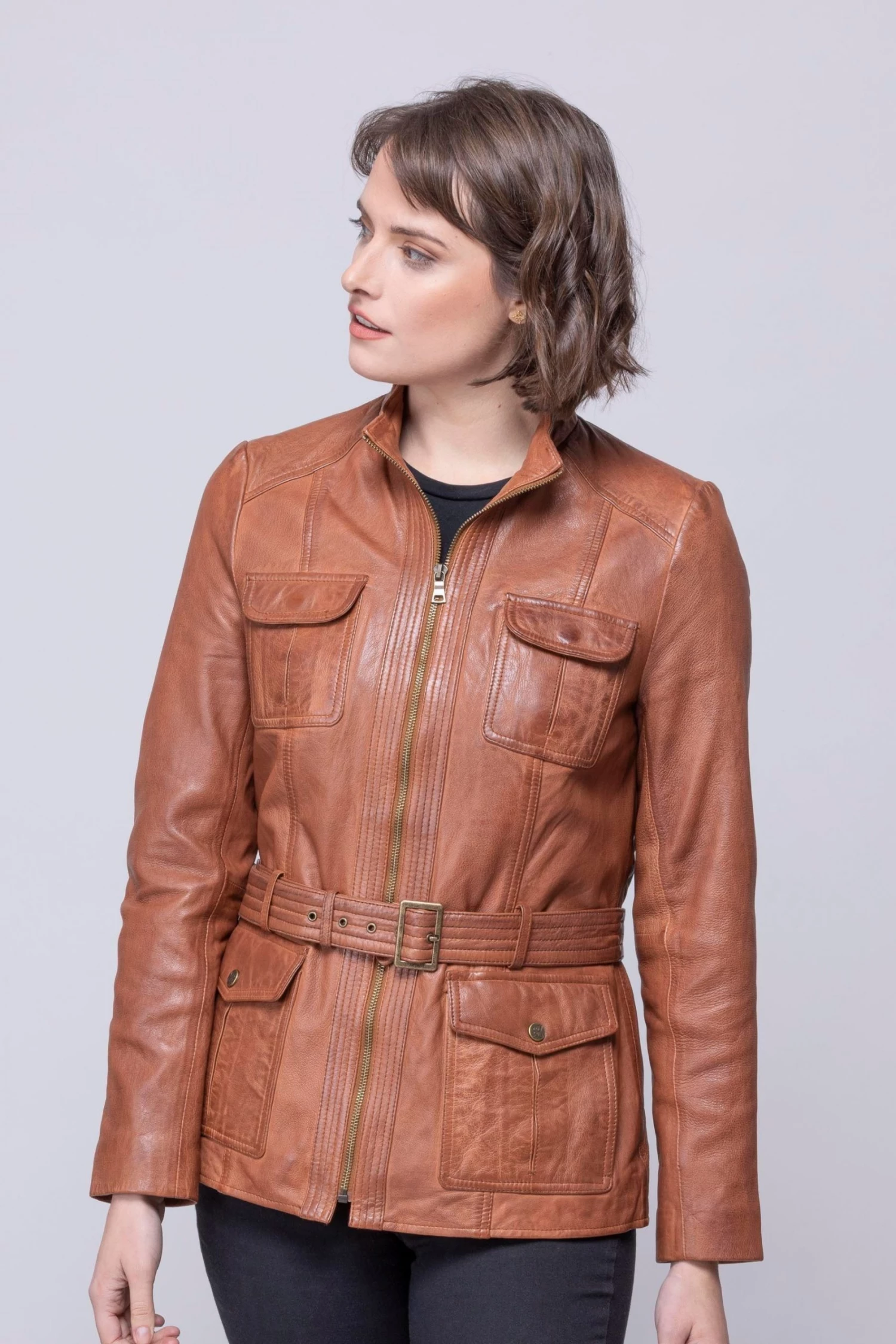 Lakeland Leather Tan Brown Safari Leather Jacket 3 Lakeland Leather Tan Brown Safari Leather Jacket