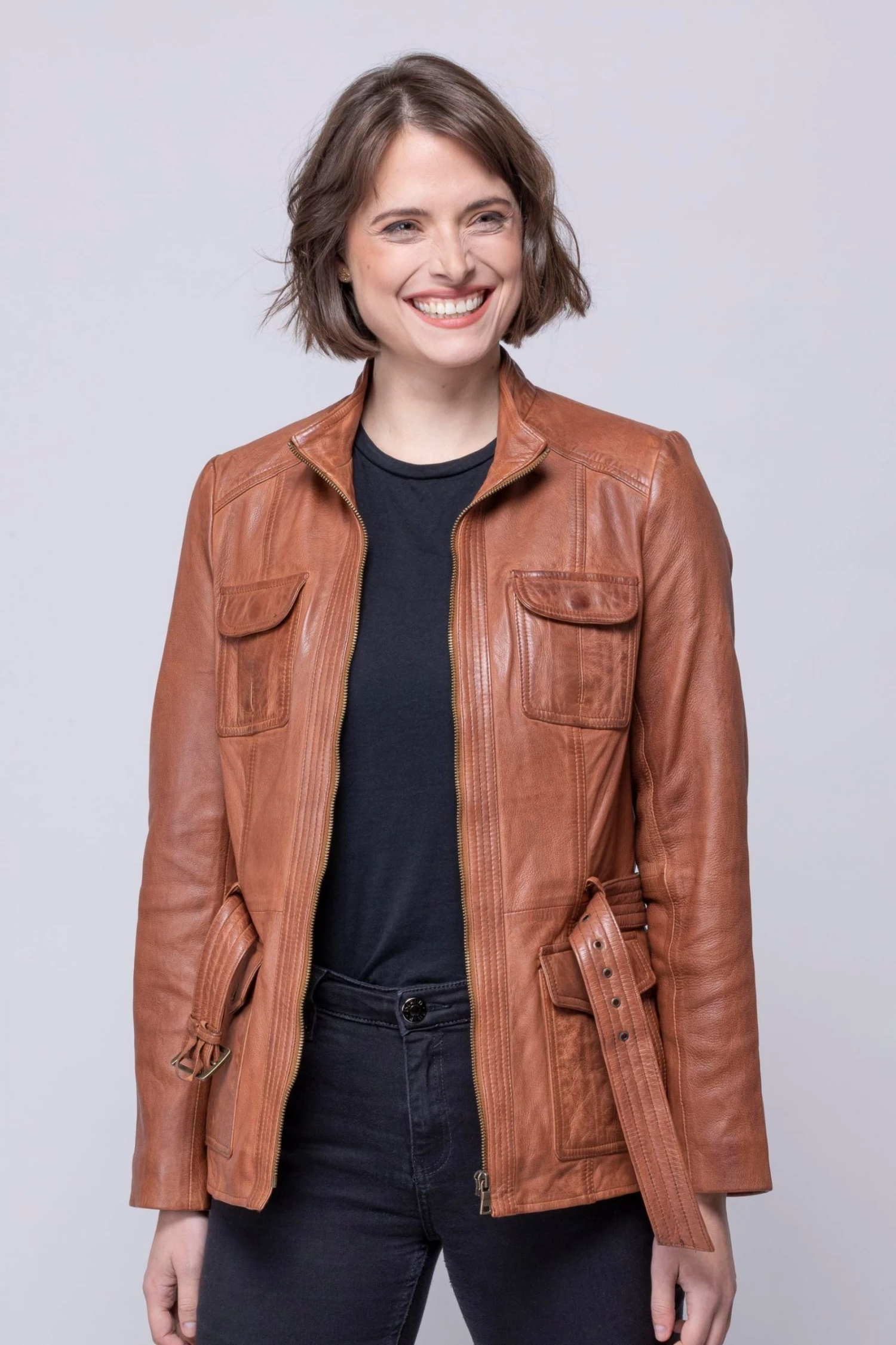 Lakeland Leather Tan Brown Safari Leather Jacket 4 Lakeland Leather Tan Brown Safari Leather Jacket - Image 2