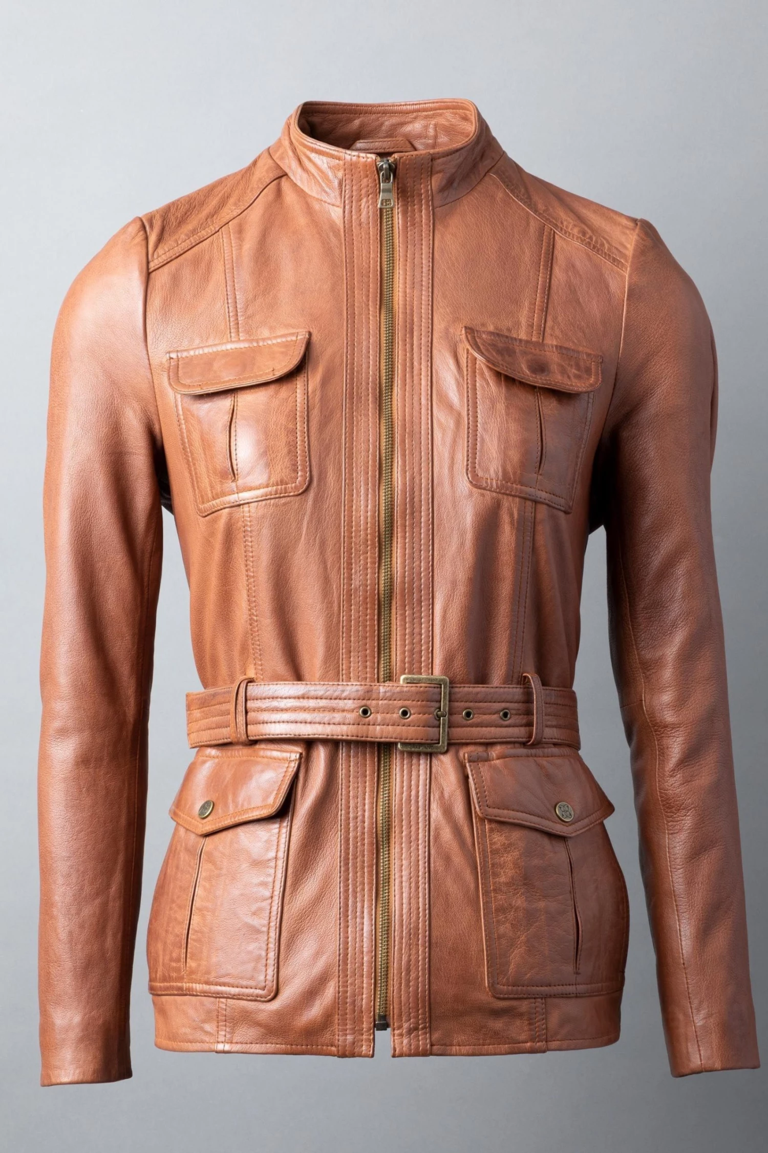 Lakeland Leather Tan Brown Safari Leather Jacket 7 Lakeland Leather Tan Brown Safari Leather Jacket - Image 5