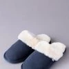 Lakeland Leather Ladies Sheepskin Slider Slippers Stone Cream