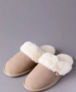 Lakeland Leather Ladies Sheepskin Slider Slippers Stone Cream -Lakeland Leather Sales unnamed file 709