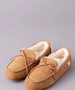 Lakeland Leather Mens Sheepskin Moccasin Slippers Grey