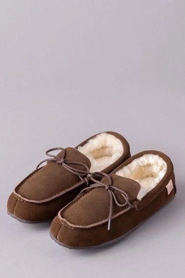 Lakeland Leather Mens Sheepskin Moccasin Slippers Grey 9 Lakeland Leather Mens Sheepskin Moccasin Slippers Grey - Image 7