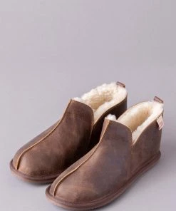 Lakeland Leather Mens Brown Leather Slipper Boots