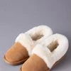 Lakeland Leather Ladies Sheepskin Cuff Slippers Light Grey -Lakeland Leather Sales unnamed file 733