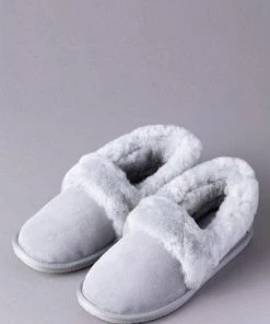 Lakeland Leather Ladies Sheepskin Cuff Slippers Light Grey 13 Lakeland Leather Ladies Sheepskin Cuff Slippers Light Grey -Lakeland Leather Sales unnamed file 738