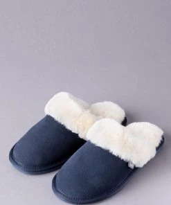 Lakeland Leather Ladies Sheepskin Slider Slippers Tan Brown