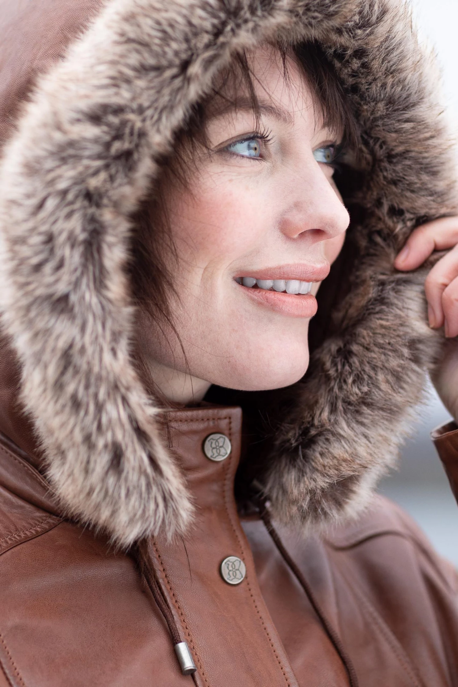 Lakeland Leather Ravensworth Long Leather Coat In Tan 6 Lakeland Leather Ravensworth Long Leather Coat In Tan - Image 5