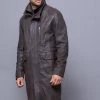 Lakeland Leather Kirkland Long Brown Leather Coat -Lakeland Leather Sales unnamed file 829