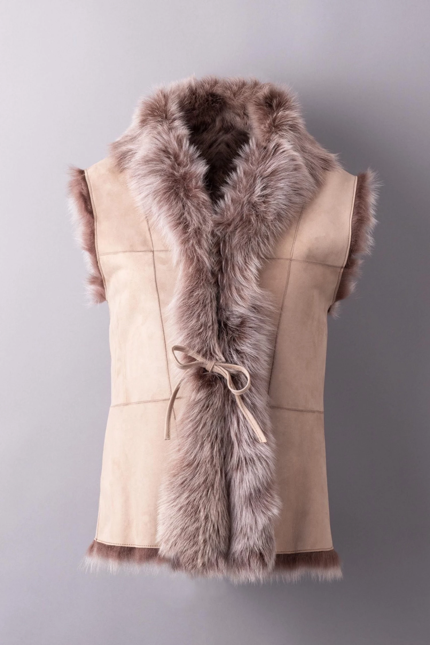 Lakeland Leather Sedgwick Natural Sheepskin Gilet In Mushroom 3 Lakeland Leather Sedgwick Natural Sheepskin Gilet In Mushroom