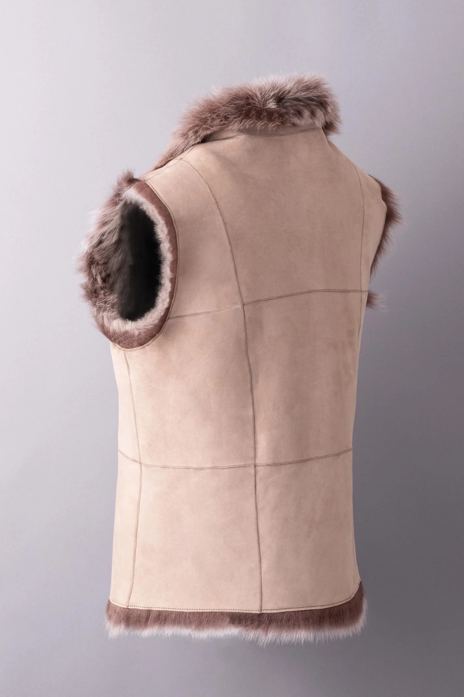 Lakeland Leather Sedgwick Natural Sheepskin Gilet In Mushroom 4 Lakeland Leather Sedgwick Natural Sheepskin Gilet In Mushroom - Image 2