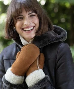 Lakeland Leather Brown Dearham Sheepskin Duffle Coat -Lakeland Leather Sales unnamed file 851 scaled