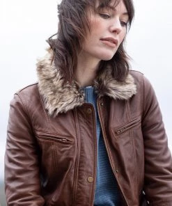 Lakeland Leather Tirril Tan Brown Belted Leather Coat In Tan -Lakeland Leather Sales unnamed file 856 scaled