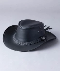 Lakeland Leather Outback III Australian Style Leather Hat Black -Lakeland Leather Sales unnamed file 880