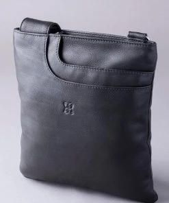 Lakeland Leather Black Allerdale Leather Cross-Body Bag