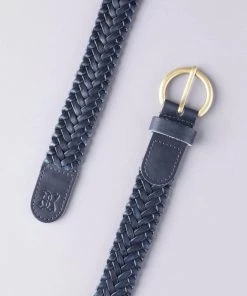 Lakeland Leather Waverton Leather Woven Belt Navy Blue -Lakeland Leather Sales unnamed file 900 scaled