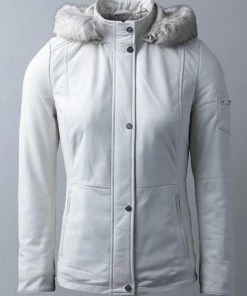Lakeland Leather Armathwaite Leather Coat In White -Lakeland Leather Sales unnamed file 981